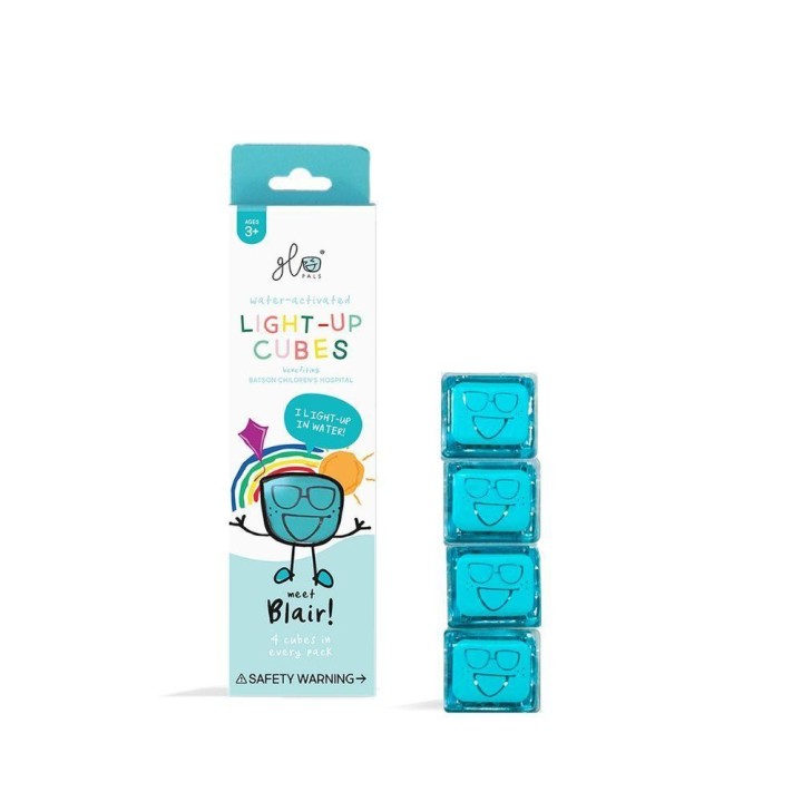 Set 4 cubos Azules con luz Glo Pals