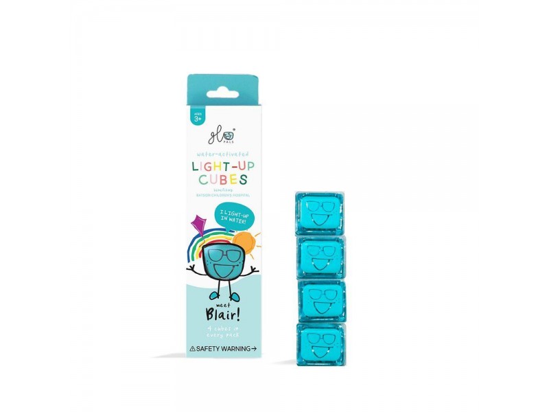 Set 4 cubos Azules con luz Glo Pals