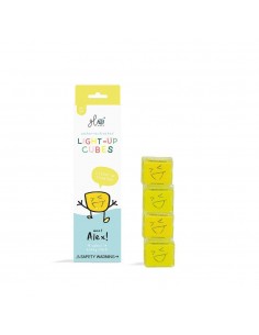 Set 4 cubos Amarillos con luz Glo Pals