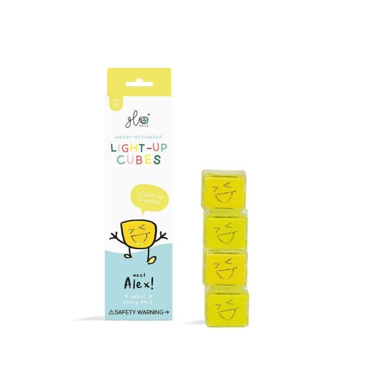 Set 4 cubos Amarillos con luz Glo Pals