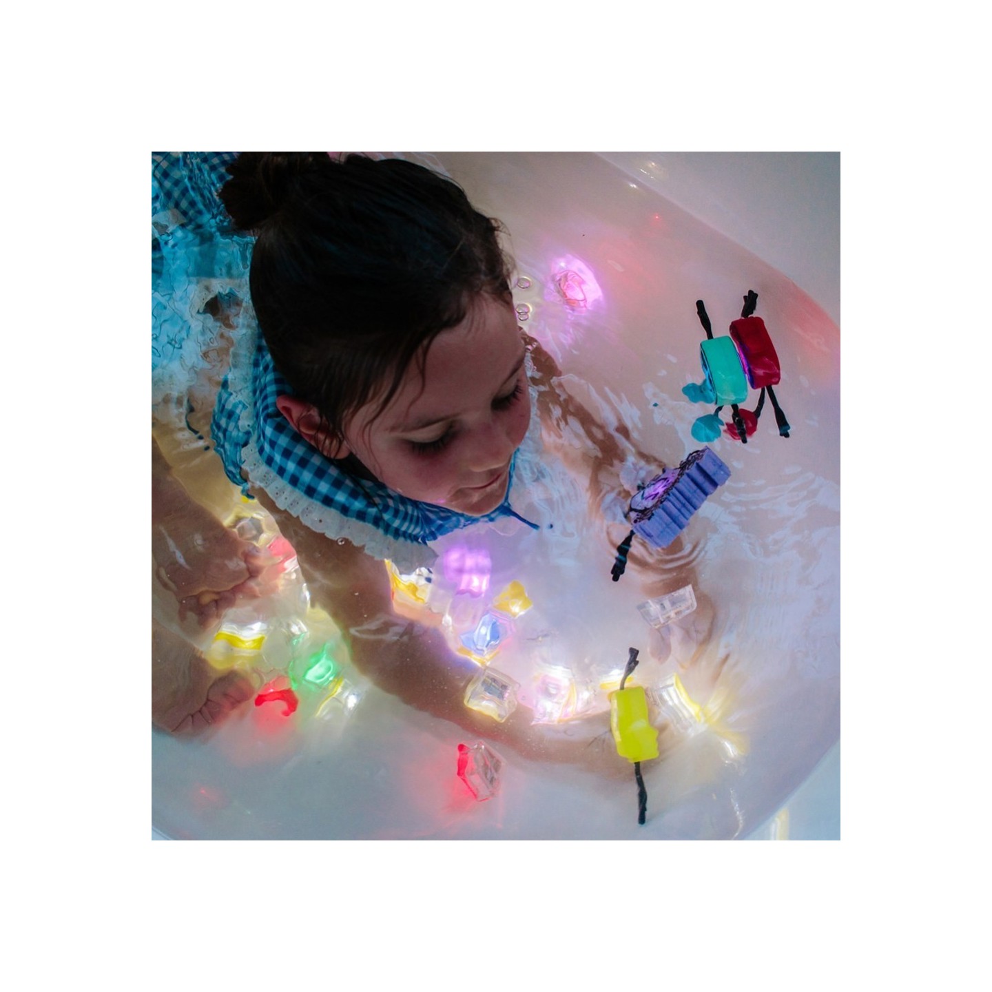 Set 4 cubos Azules con luz Glo Pals