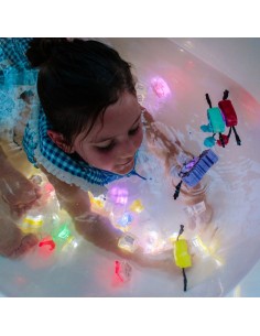 Set 4 cubos Rojos con luz Glo Pals 2