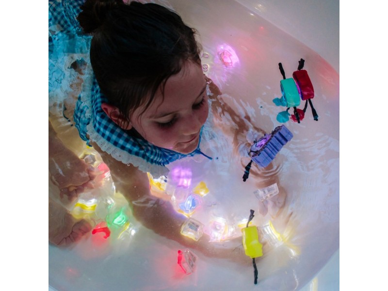 Set 4 cubos Lilas con luz Glo Pals