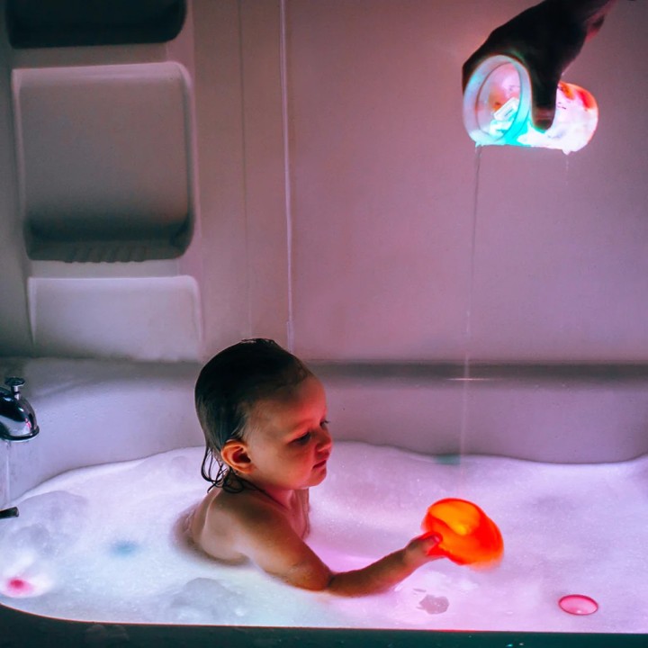 Set 4 cubos Rojos con luz Glo Pals