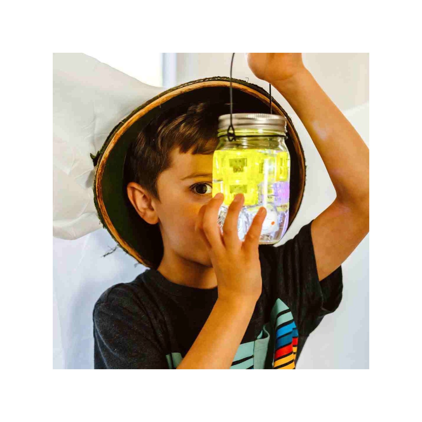 Set 4 cubos Amarillos con luz Glo Pals