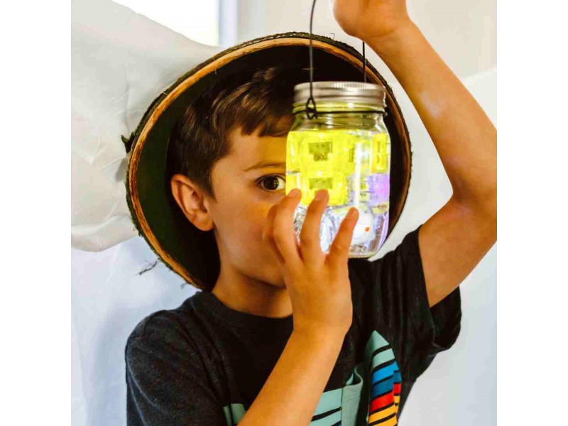 Set 4 cubos Amarillos con luz Glo Pals
