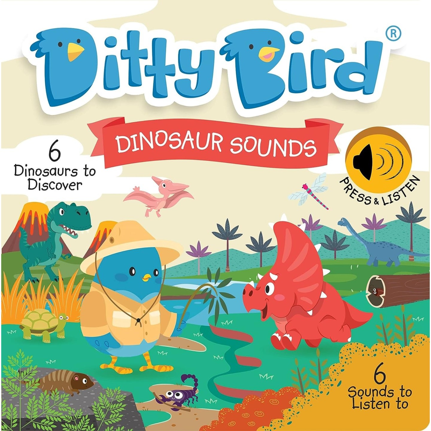 Libro Juego canta en Inglés Ditty Bird DINOSAURS