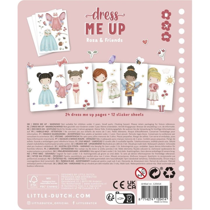 Libro de Pegatinas Viste a Rosa y Amigas