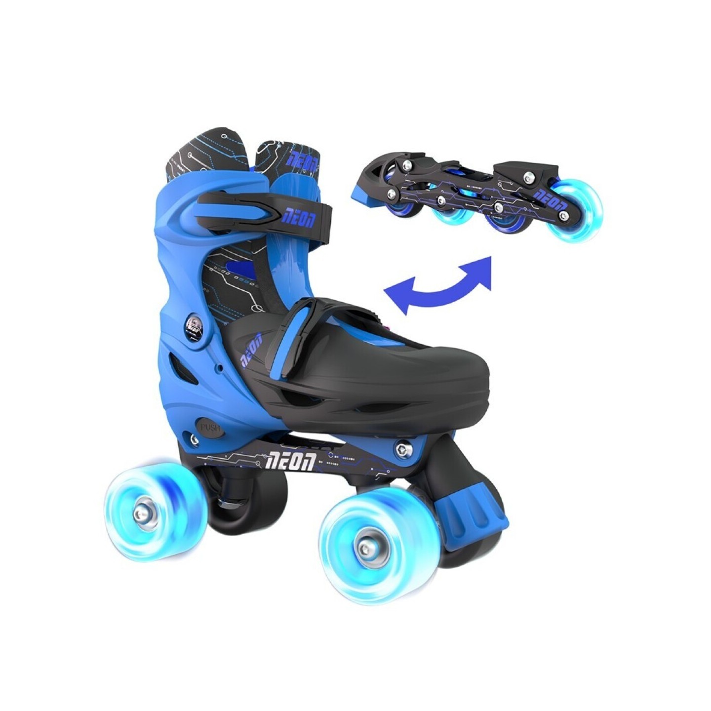 Patines Combo Neón Azul