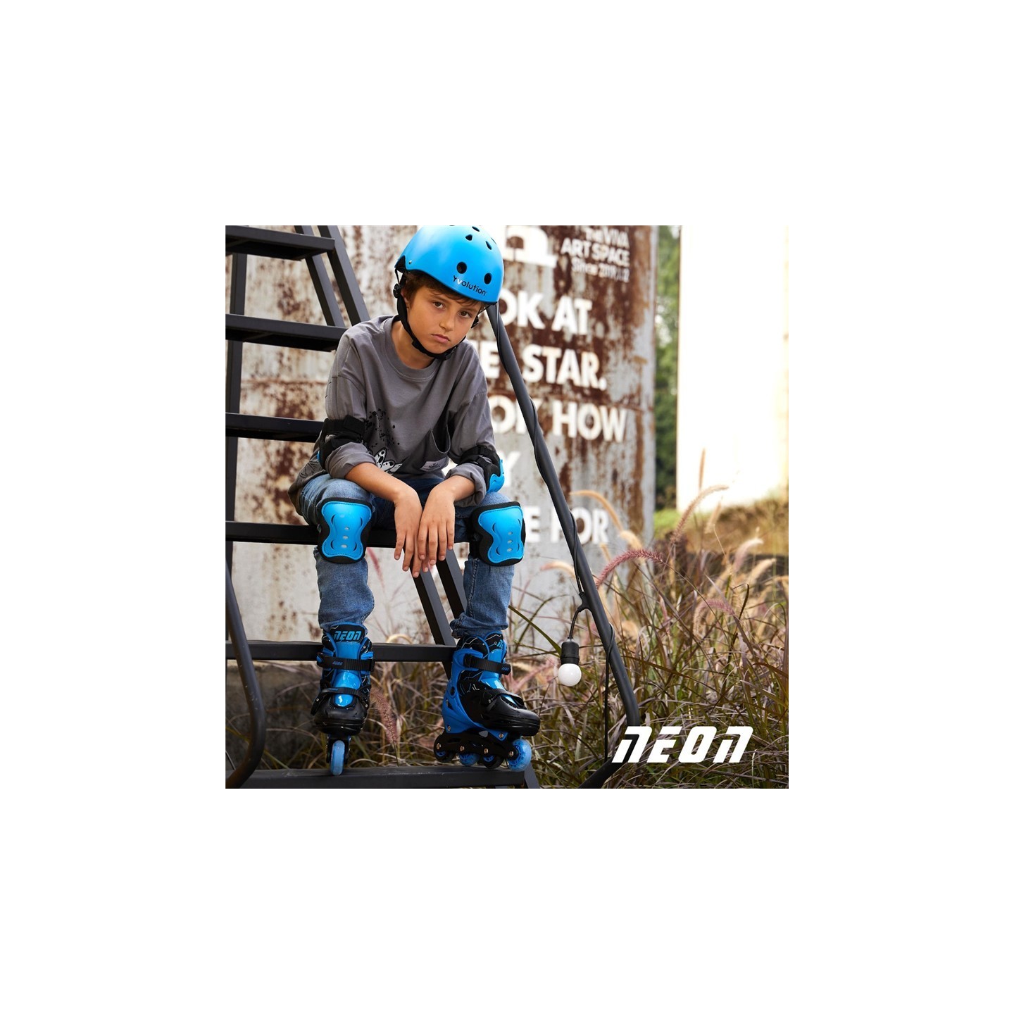 Patines Combo Neón Azul