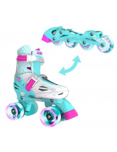 Patines Combo Neón Verde y Rosa