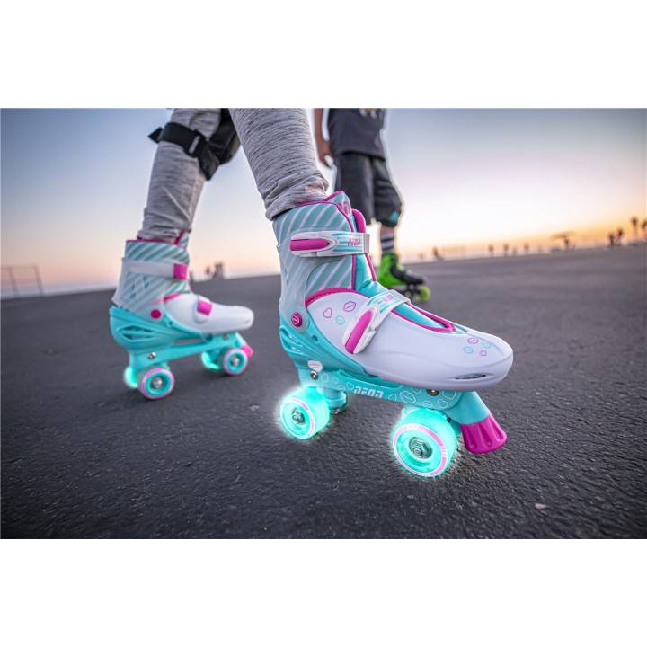 Patines Combo Neón Verde y Rosa