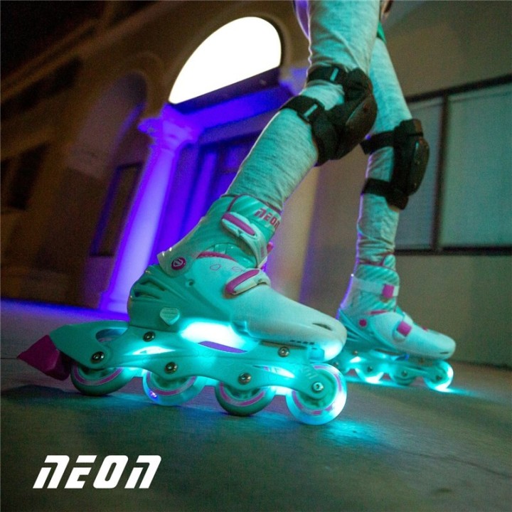 Patines Combo Neón Verde y Rosa