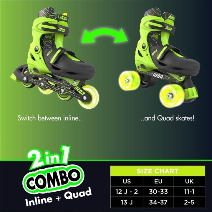 Patines Combo Neón Verde