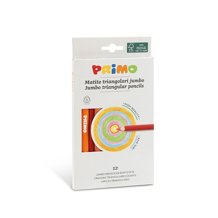 12 Lápices de colores Jumbo Triangulares