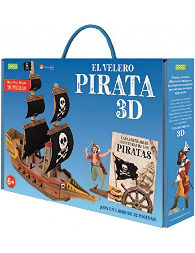 Construye un barco pirata 3D + Libro