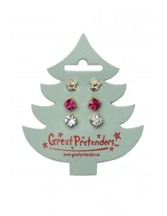 Set 3 pares de pendientes Navideños