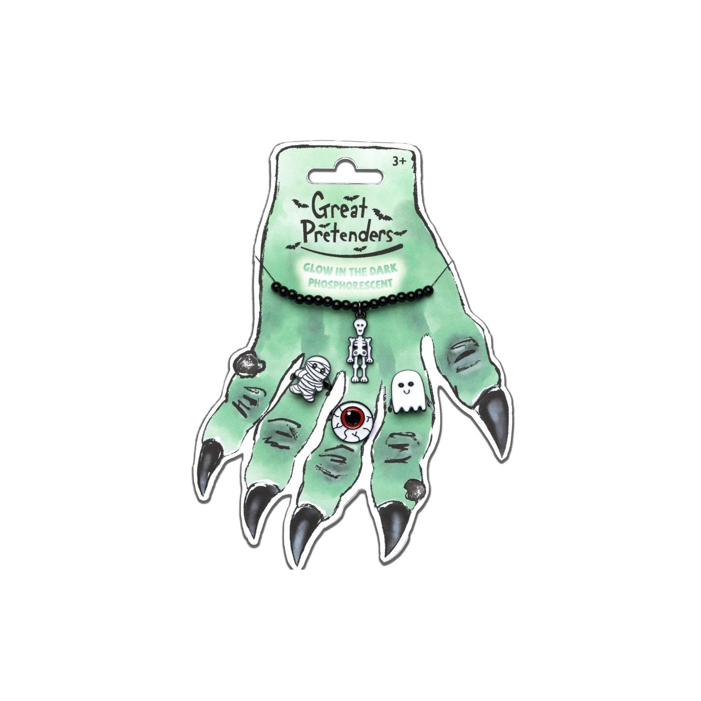 Set Pulsera y Anillos Fluorescentes Halloween