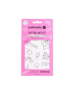 12 Tatuajes para colorear - Kawai