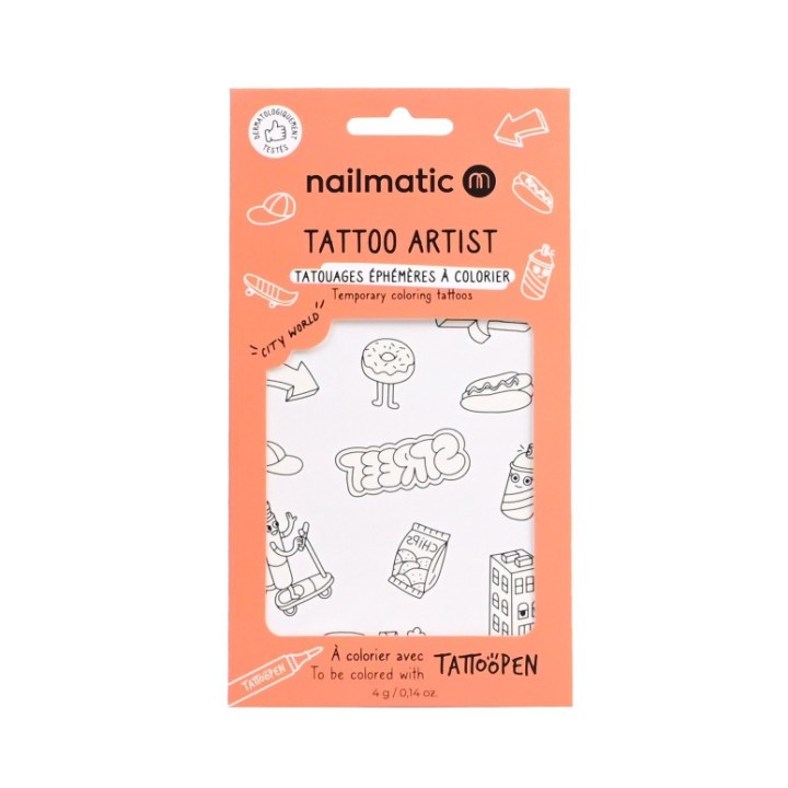 12 Tatuajes para colorear - Ciudad