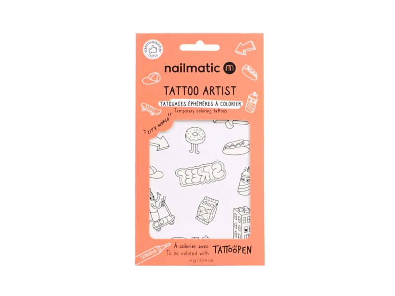 12 Tatuajes para colorear - Ciudad