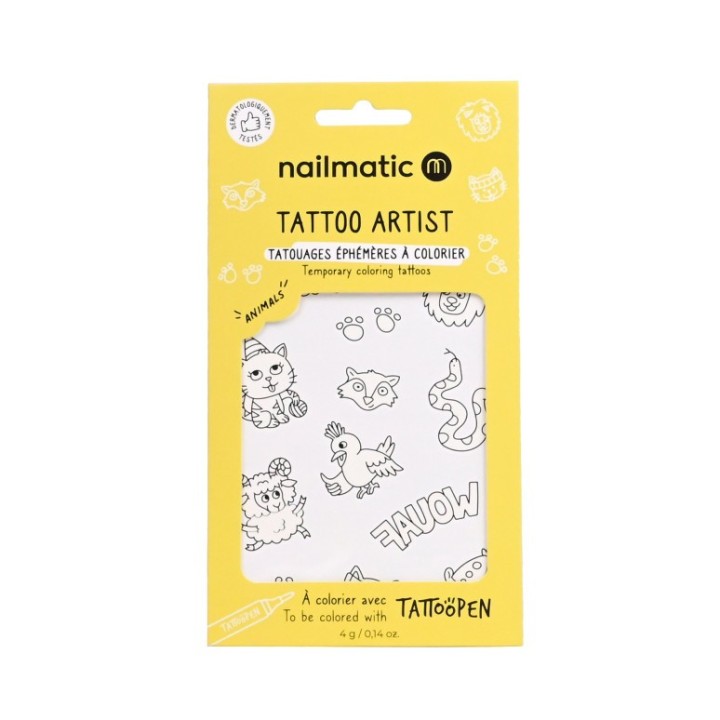 12 Tatuajes para colorear - Animales