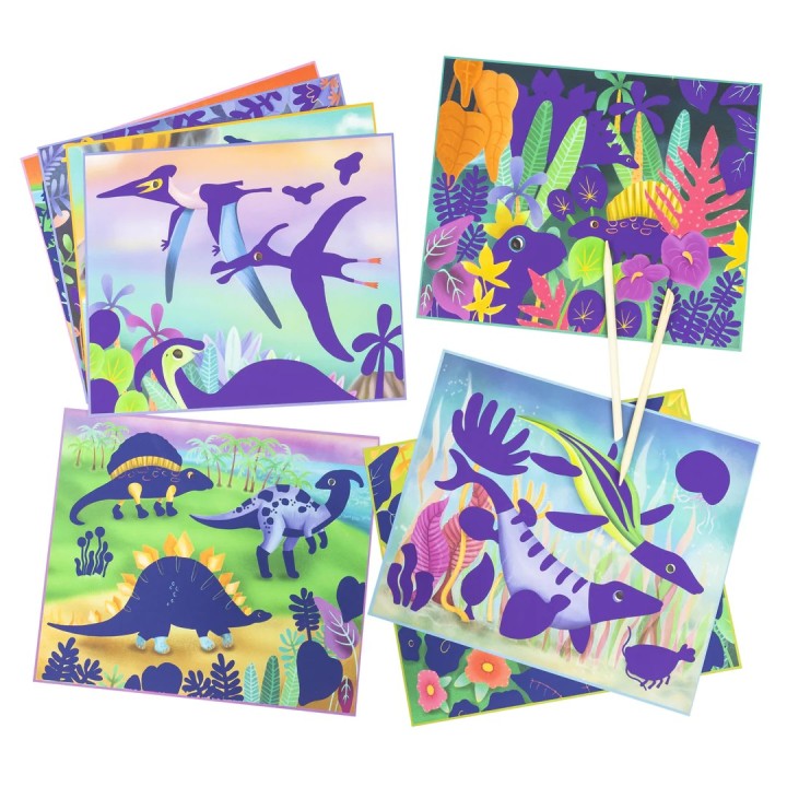 Scratch Art Dinos