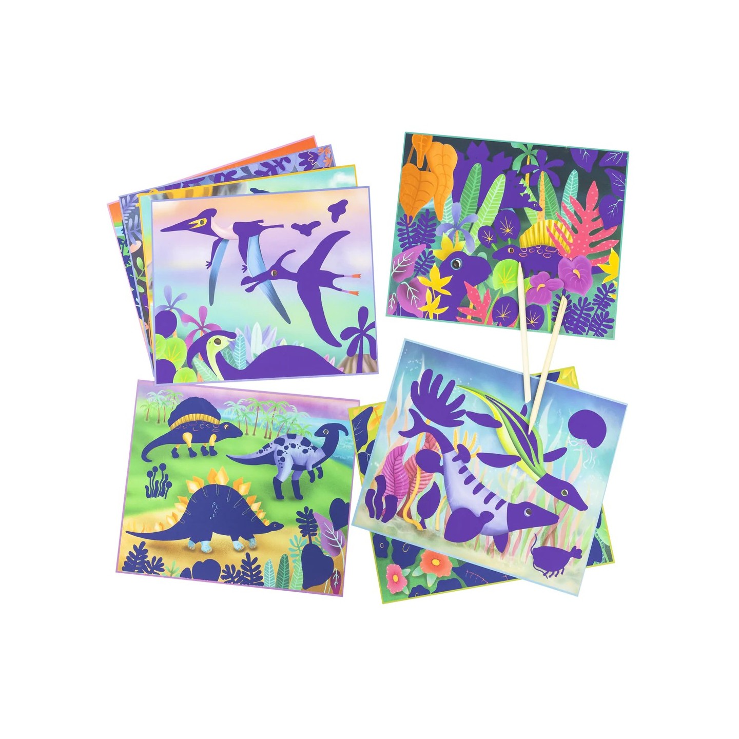 Scratch Art Dinos
