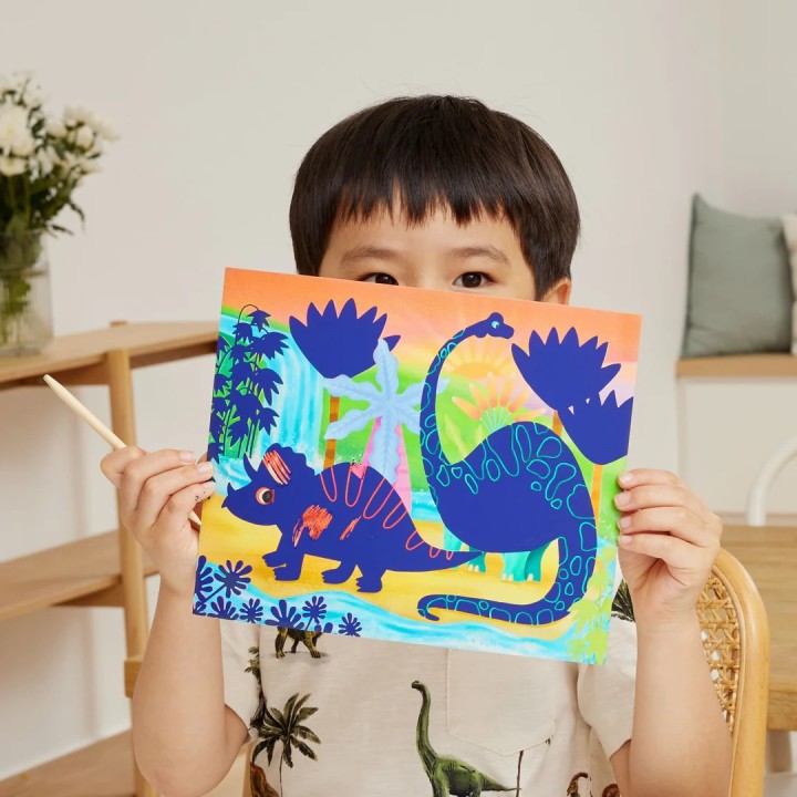 Scratch Art Dinos