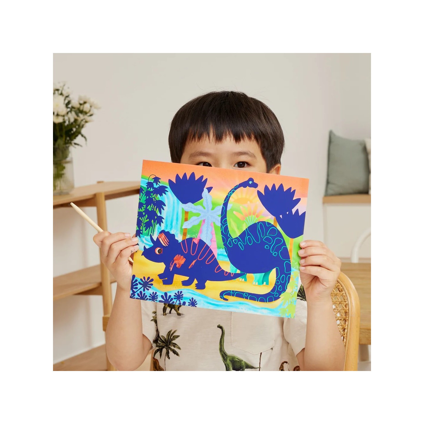Scratch Art Dinos
