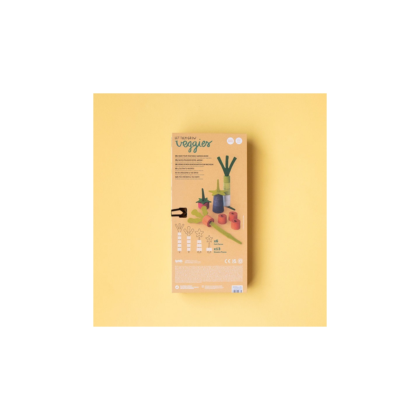 Juego Encajar Vegetales de Madera