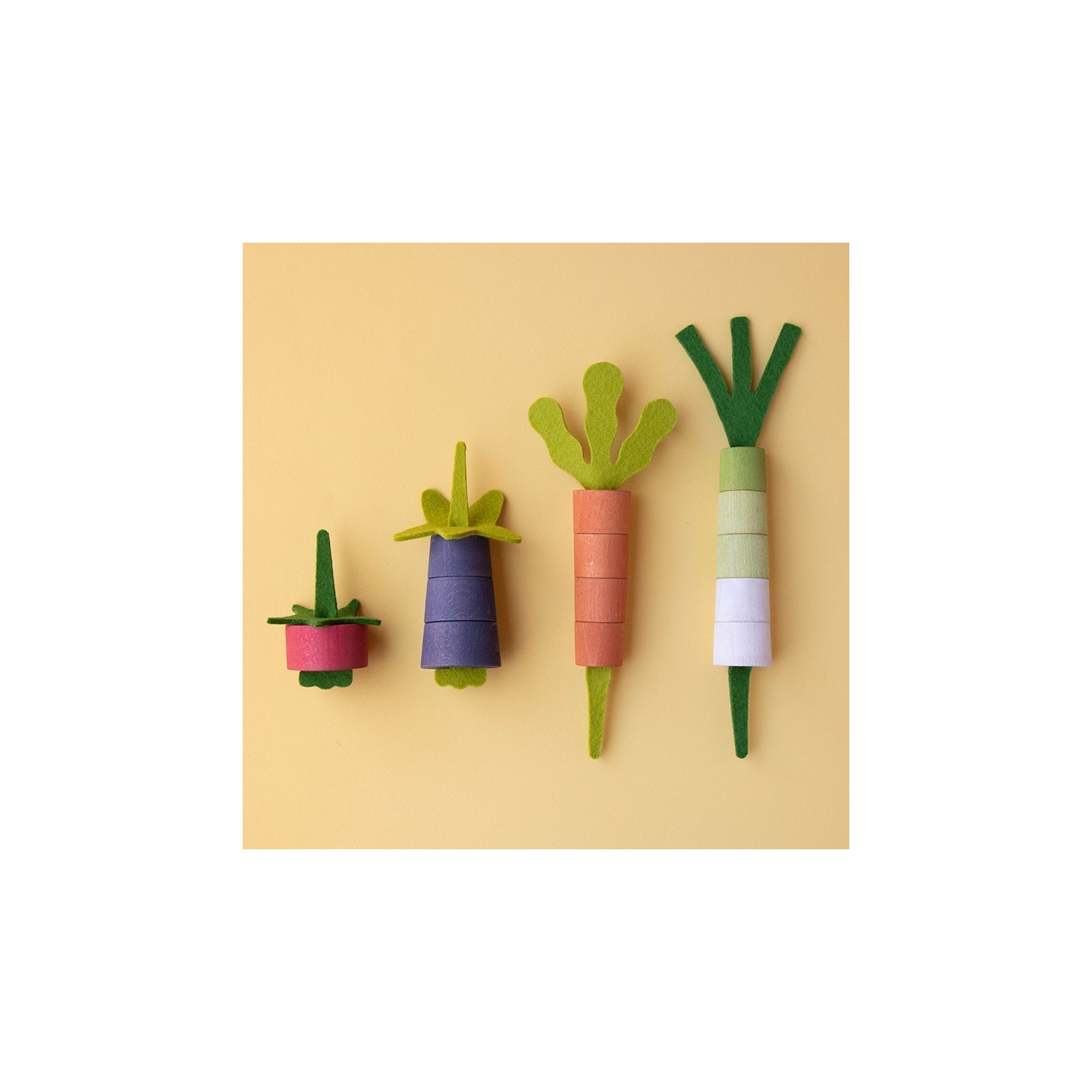 Juego Encajar Vegetales de Madera
