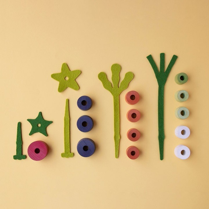 Juego Encajar Vegetales de Madera