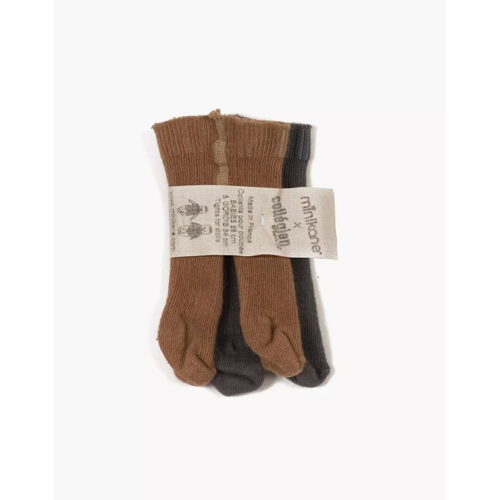 Medias Collegien Gris Marron Muñeca 37 cms