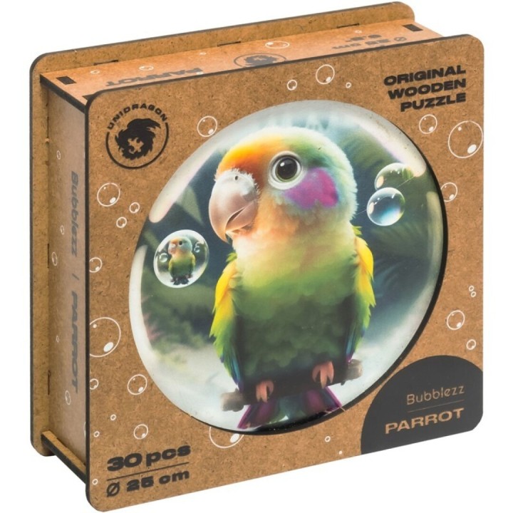 Puzle Madera Bubblezz Unidragon Loro 30 Piezas