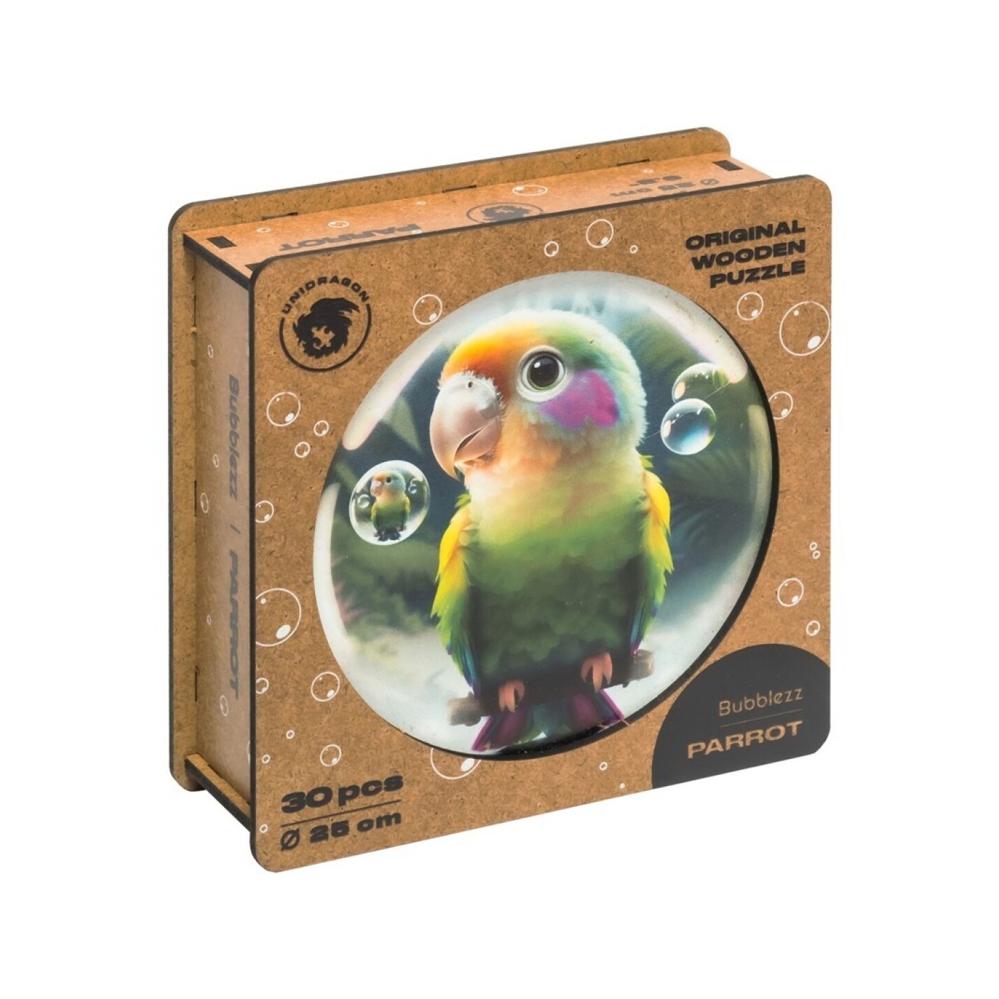 Puzle Madera Bubblezz Unidragon Loro 30 Piezas