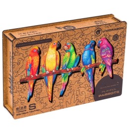 Puzle Madera Unidragon Loros 104 Piezas