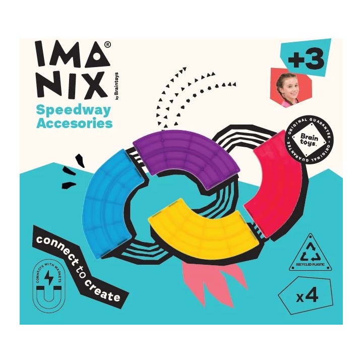 Imanix Pista Cuarto de Curva 4 Piezas