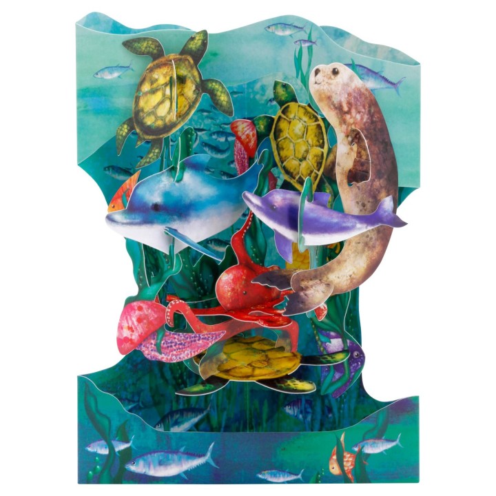 Postal 3D Animales Marinos