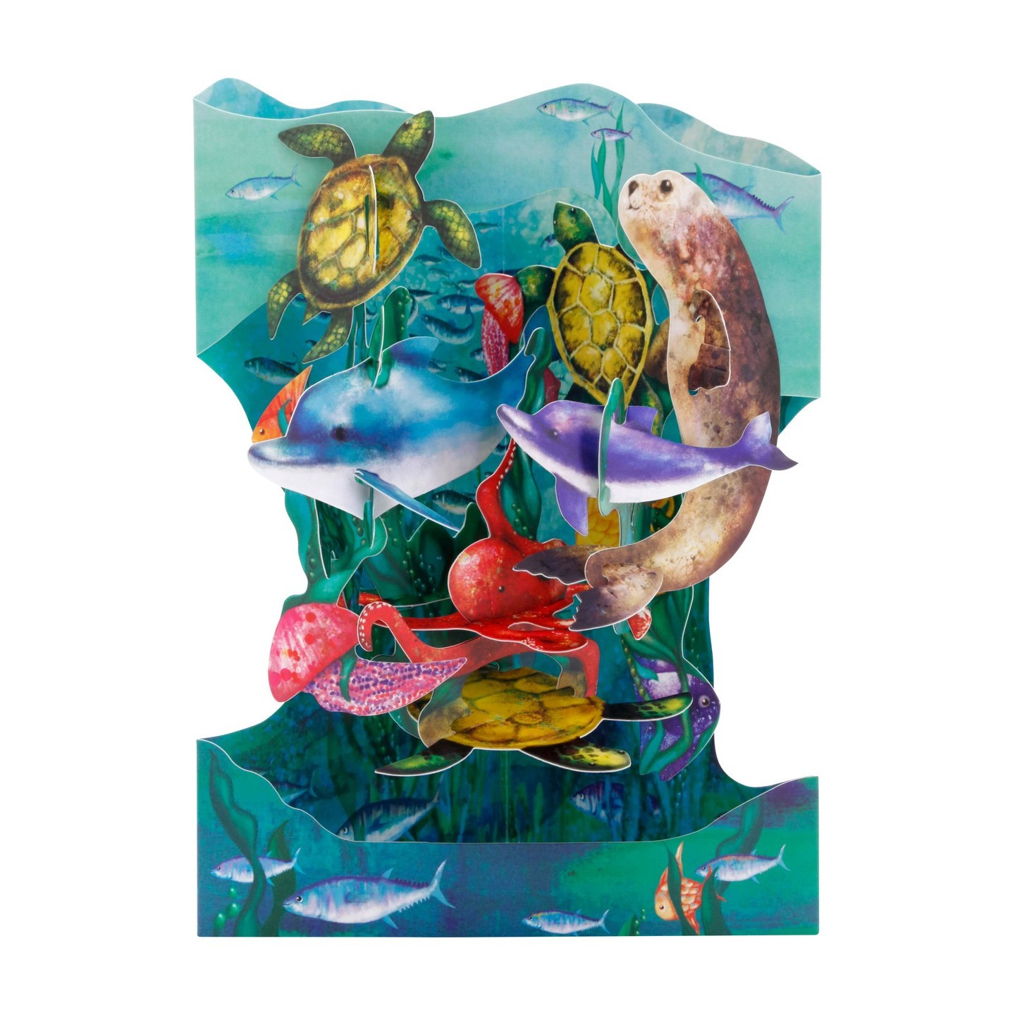 Postal 3D Animales Marinos