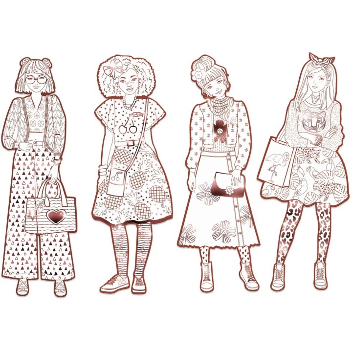 Figuras para colorear Nina y sus amigas