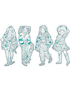 Figuras para colorear Angèle y sus amigas 2