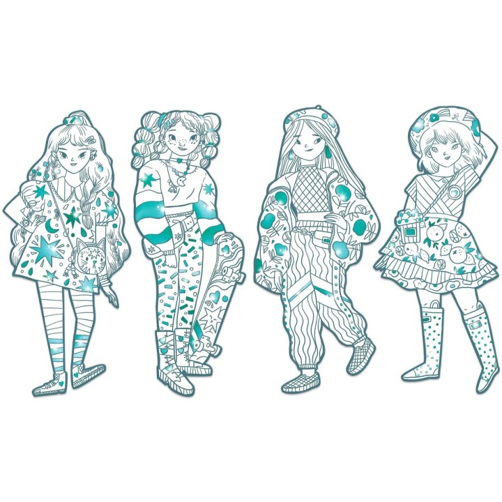 Figuras para colorear Angèle y sus amigas
