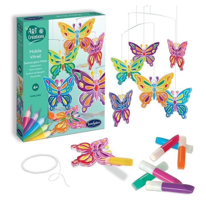 Arte y Creacion - Móvil Vidriera Mariposas