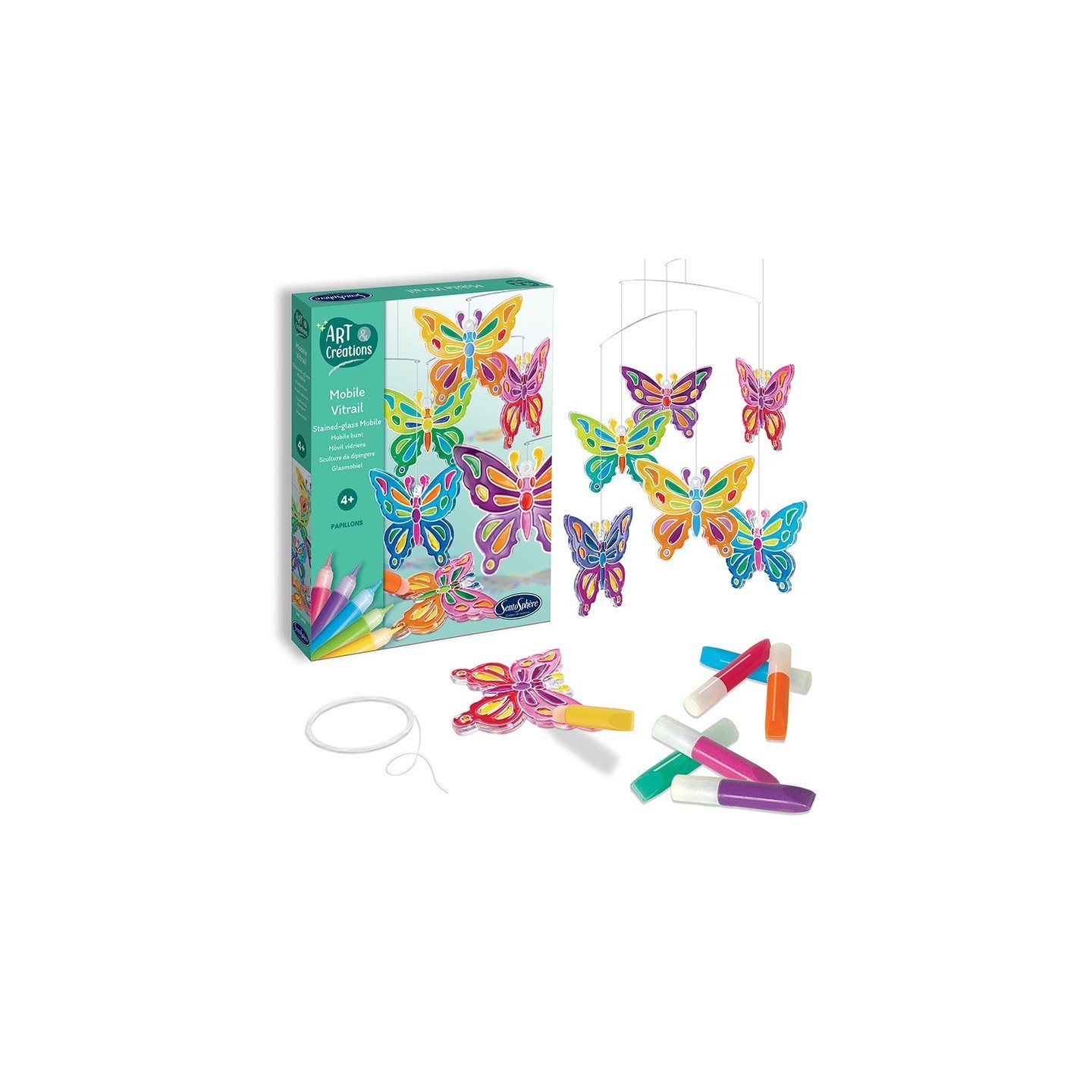 Arte y Creacion - Móvil Vidriera Mariposas