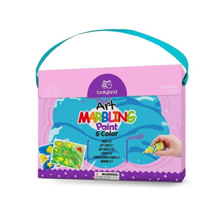 Kit 6 Pinturas Sobre Agua 'Marbling'