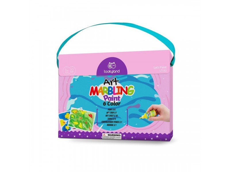 Kit 6 Pinturas Sobre Agua 'Marbling'