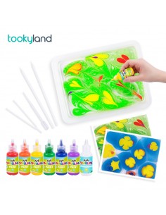 Kit 6 Pinturas Sobre Agua 'Marbling' 2
