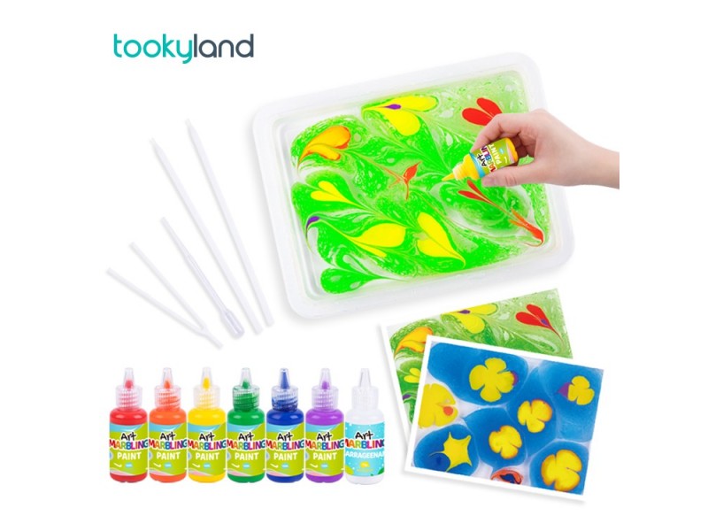 Kit 6 Pinturas Sobre Agua 'Marbling'