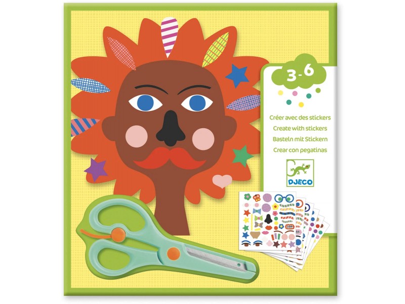 Crear con pegatinas - Peluquería
